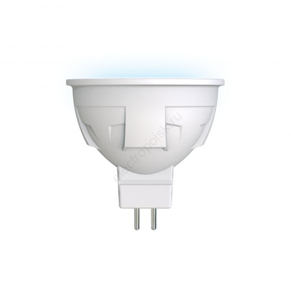 Лампа светодиодная LED 6вт 175-250В Форма JCDR матовый 500Лм GU5.3 4000К Uniel ЯРКАЯ (UL-00002422)
