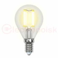 Лампа светодиодная LED 5вт 200-250В шар диммируемый 450Лм Е14 3000К Uniel Air филамент Лампа светодиодная LED 5вт 200-250В шар диммируемый 450Лм Е14 3000К Uniel Air филамент