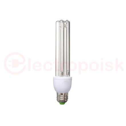 Лампа ультрафиолетовая бактерицидная. ESL-PLD-15/UVCB/E27/CL Спектр UVC 253,7нм. Картон. ТМ Uniel