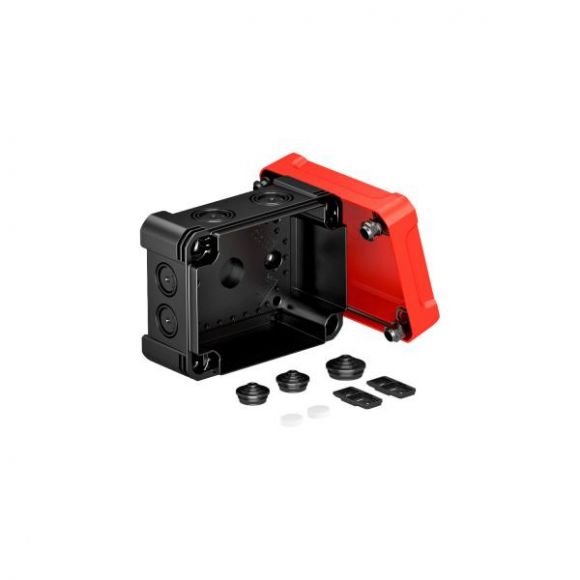 Распределительная коробка X06, IP 67, 151х167х87 мм, черная с красной крышкой (2005152)