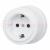 Розетка с заземляющим контактом, белый