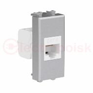 Avanti Компьютерная розетка RJ-45 без шторки      модульная кат.6 Закаленная сталь 1 модуль Avanti Компьютерная розетка RJ-45 без шторки      модульная кат.6 Закаленная сталь 1 модуль