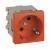 Connect Розетка с заземлением 16А 250В 45х45мм безвинтовые клеммы SC оранжевый