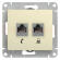 GLOSSA Розетка телефон/компьютер RJ11+RJ45 категория 5е в рамку бежевая GLOSSA Розетка телефон/компьютер RJ11+RJ45 категория 5е в рамку бежевая