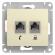 GLOSSA Розетка телефон/компьютер RJ11+RJ45 категория 5е в рамку бежевая GLOSSA Розетка телефон/компьютер RJ11+RJ45 категория 5е в рамку бежевая