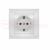 Розетка Бриллиант с заземлением белая