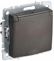 BRITE Розетка с заземлением с защитными шторками и крышкой 16А IP44 РСбш10-3-44-БрТБ темная бронза BRITE Розетка с заземлением с защитными шторками и крышкой 16А IP44 РСбш10-3-44-БрТБ темная бронза