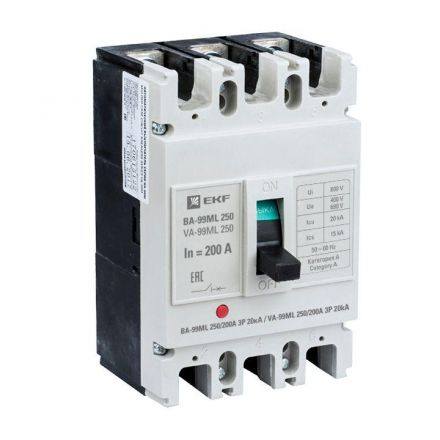 Выключатель автоматический ВА-99МL 250/200А 3P 20кА Basic