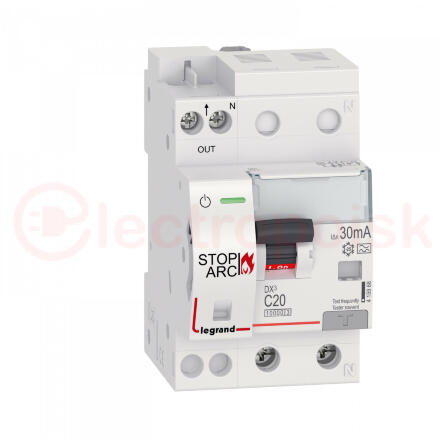 УЗДП DX3 Stop Arc 1P+N C20 10000A 30mA A (с АВДТ)