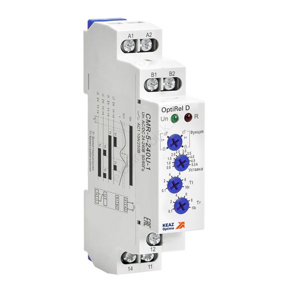 Реле контроля тока OptiRel D CMR-5-240U-1 05-5А 10А 1СО 24-240АС/DC