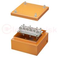 Коробка стальная FS с гладкими стенками и клеммникамиIP66 150х150х80мм 6р 450V 20A 10мм.кв  нерж.контакт Коробка стальная FS с гладкими стенками и клеммникамиIP66 150х150х80мм 6р 450V 20A 10мм.кв  нерж.контакт