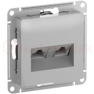 ATLASDESIGN РОЗЕТКА двойная компьютерная RJ45+RJ45, кат.6А, механизм, АЛЮМИНИЙ ATLASDESIGN РОЗЕТКА двойная компьютерная RJ45+RJ45, кат.6А, механизм, АЛЮМИНИЙ