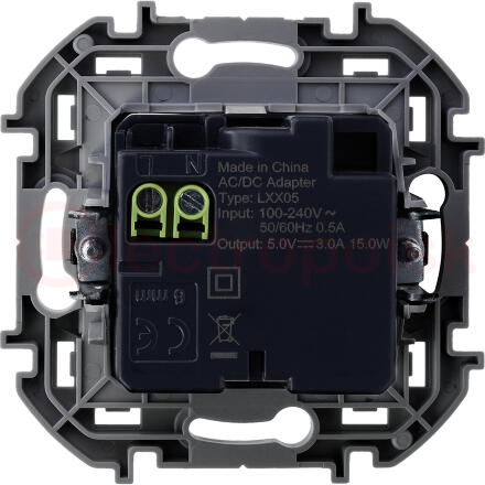 Зарядное устройство с двумя USB разьемами A C 240В/5В 3000мА INSPIRIA алюминий Зарядное устройство с двумя USB разьемами A C 240В/5В 3000мА INSPIRIA алюминий