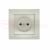 Розетка Бриллиант без заземления слоновая кость
