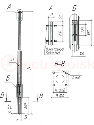 Опора ОГК-9 коническая