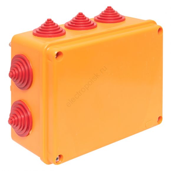 Коробка огнестойкая 150х110х70мм IP55, 3 двойных клеммника 1,5-6 мм2 EKF (plc-kmrf-150-6-06)