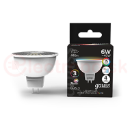 Лампа светодиодная LED 6 Вт GU5.3 MR16 RGBW+димирование Black Gauss Лампа светодиодная LED 6 Вт GU5.3 MR16 RGBW+димирование Black Gauss