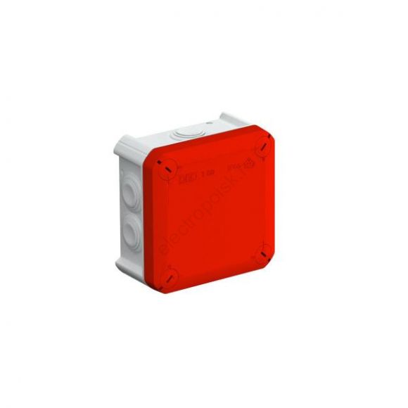 Коробка распаячная T60 114x114x57 красная крышка (2007638)