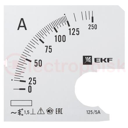 Шкала сменная для A961 125/5А-1,5 EKF PROxima