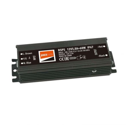 Драйвер LED, 60Вт, 12В IP67 JazzWay