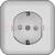 ПРИМА Розетка с заземлением наружная белая