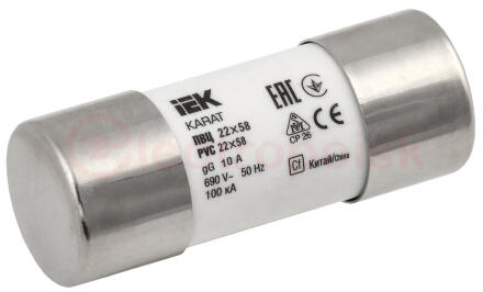 Плавкая вставка цилиндрическая ПВЦ 22х58 10А KARAT IEK