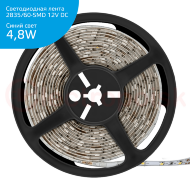 Лента светодиодная LEDх60/м 5м 4.8w/м 12в.IP66 синий Elementary Gauss Лента светодиодная LEDх60/м 5м 4.8w/м 12в.IP66 синий Elementary Gauss