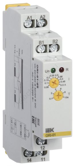 Реле тока ORI. 0,05-0,5 А. 24-240 В AC / 24 В DC