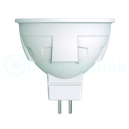 LED-JCDR 6W/WW/GU5.3/FR/DIM PLP01WH Лампа светодиодная, диммируемая. Форма «JCDR», матовая. Серия ЯРКАЯ. Теплый белый свет (3000K). Картон. ТМ Uniel