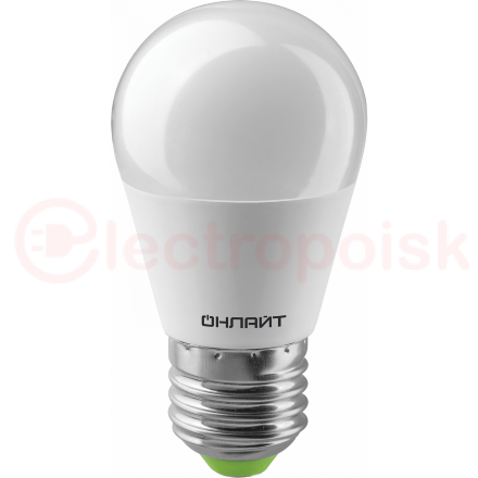 Лампа светодиодная LED 8вт E27 теплый матовый шар