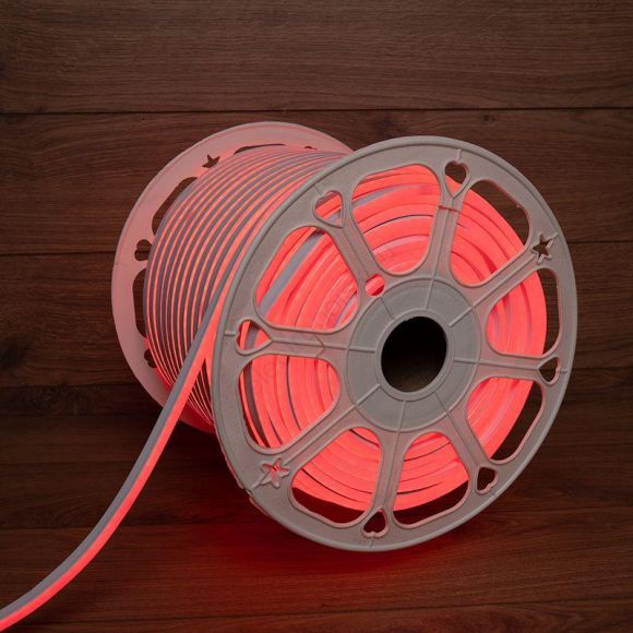 Гибкий профессиональный неон LED SMD 8х16 мм, двухсторонний, красный, 120 LED/м, бухта 100 м