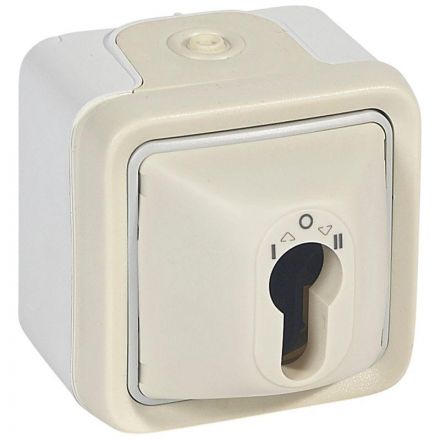 Выключатель с ключом белый, 10A, 250В