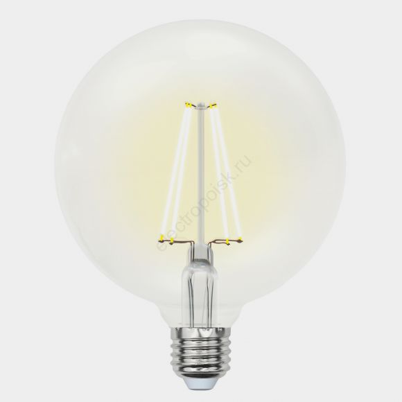 LED-G125-10W/NW/E27/CL PLS02WH Лампа светодиодная. Форма ''шар'', прозрачная. Серия Sky. Белый свет (4000К). Картон. ТМ Uniel.'' (UL-00004859)
