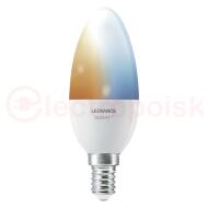 Лампа светодиодная диммируемая LEDVANCE SMART+ свеча, 5Вт (замена 40 Вт), 2700&6500К Лампа светодиодная диммируемая LEDVANCE SMART+ свеча, 5Вт (замена 40 Вт), 2700&6500К