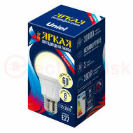 Лампа светодиодная LED 8вт 175-250В форма А 700Лм E27 3000К Uniel ЯРКАЯ Лампа светодиодная LED 8вт 175-250В форма А 700Лм E27 3000К Uniel ЯРКАЯ