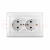 Севиль Розетка х 2 с заземлением белая