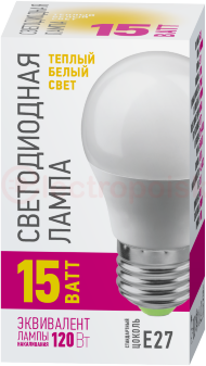 Лампа светодиодная 15вт OLL-G45-15-230-2.7K-E27-PROMO ОНЛАЙТ Лампа светодиодная 15вт OLL-G45-15-230-2.7K-E27-PROMO ОНЛАЙТ