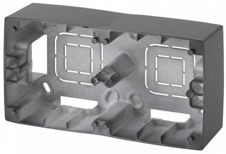 Коробка наклад. монтажа 2 поста, Эра12, графит 12-6102-12 ЭРА