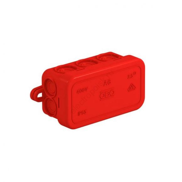 Коробка распределительная A6 80x43x36 красная (2000003)