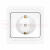 Розетка Валери с заземлением с защитной шторкой белая