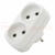 Тройник на 2 розетки без заземления 6А