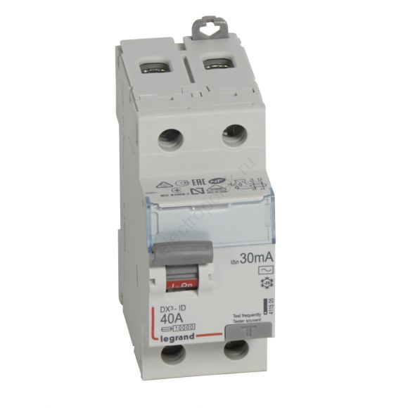 Выключатель дифференциального тока (УЗО) 2п 40А 30мА DX3 АC
