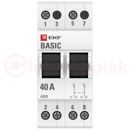 Переключатель трехпозиционный 2P 40А Basic