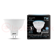 Лампа светодиодная LED 7 Вт 630 Лм 4100К белая GU5.3 MR16 Black Gauss Лампа светодиодная LED 7 Вт 630 Лм 4100К белая GU5.3 MR16 Black Gauss