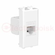 Avanti Розетка компьютерная RJ-45 без шторки      модульная кат.6 Белое облако 1 модуль Avanti Розетка компьютерная RJ-45 без шторки      модульная кат.6 Белое облако 1 модуль