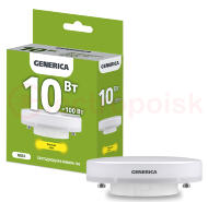 Лампа светодиодная T80 таблетка 10Вт 230В 3000К GX53 GENERICA Лампа светодиодная T80 таблетка 10Вт 230В 3000К GX53 GENERICA