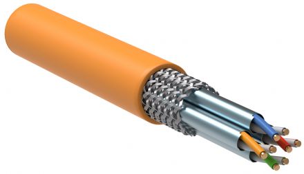 Витая пара S/FTP кат.6A 4x2х23AWG solid LSZH 305м оранжевый ITK
