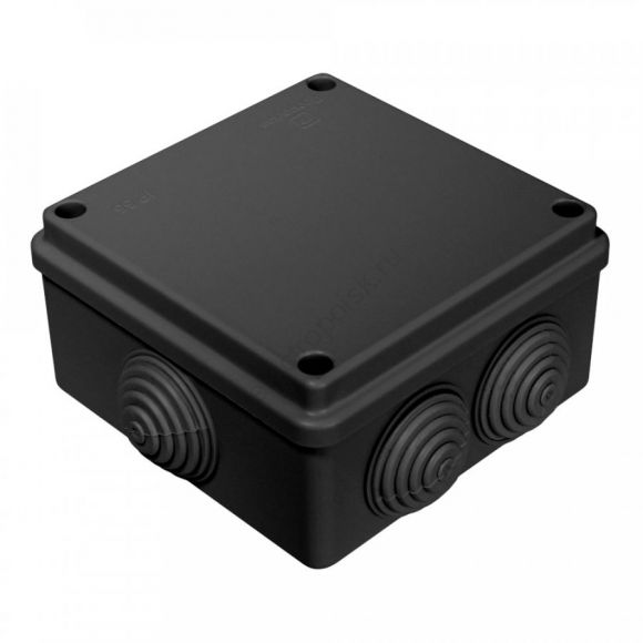 Коробка распределительная 40-0300-9005 для о/п безгалогенная (HF) черная 100х100х50 (60шт/кор) (40-0300-9005)
