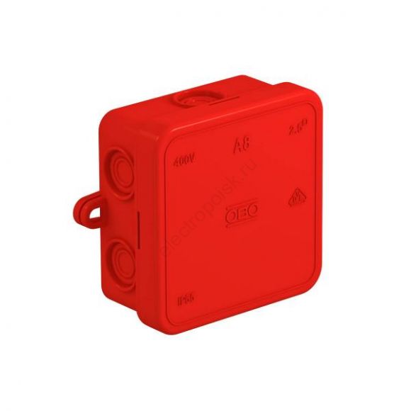 Коробка распаячная A8 75x75x36 красная (2000059)