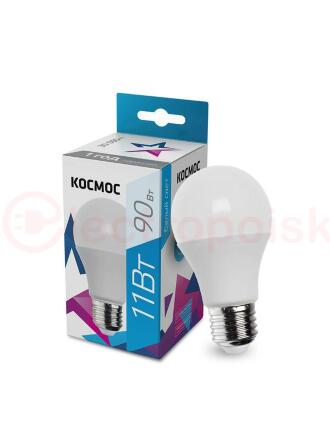 Лампа светодиодная LED 11Вт 220В Е27 D60х108 4500 белый 900Лм А60 Космос Лампа светодиодная LED 11Вт 220В Е27 D60х108 4500 белый 900Лм А60 Космос